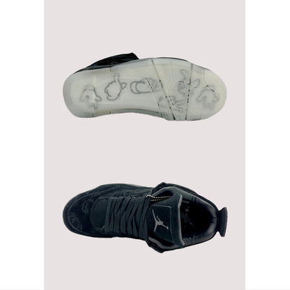 AIR JORDAN 4 RETRO KAWS – BLACK SUEDE GLOW IN THE DARK