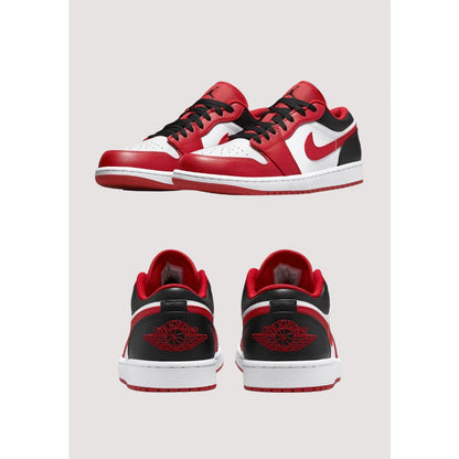 AIR JORDAN 1 LOW BULLS GYM RED BLACK WHITE