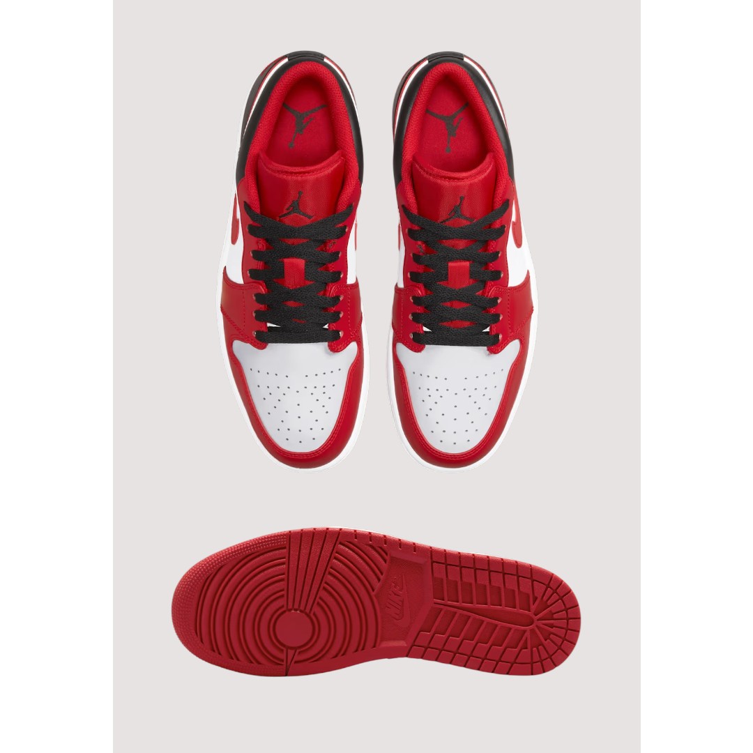 AIR JORDAN 1 LOW BULLS GYM RED BLACK WHITE