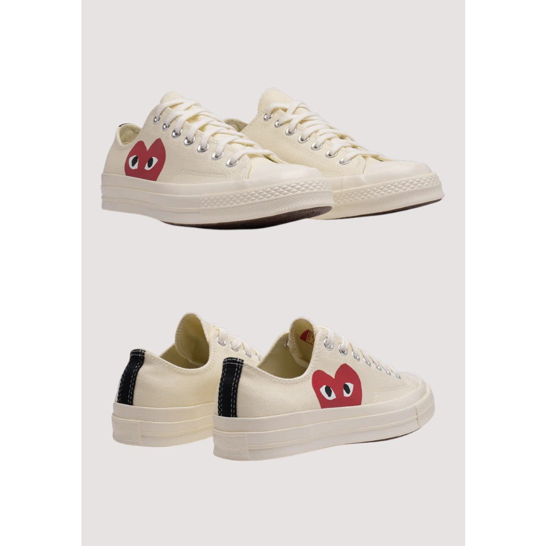 CONVERSE CHUCK TAYLOR 70’s ALL STAR LOW CDG PLAY WHITE