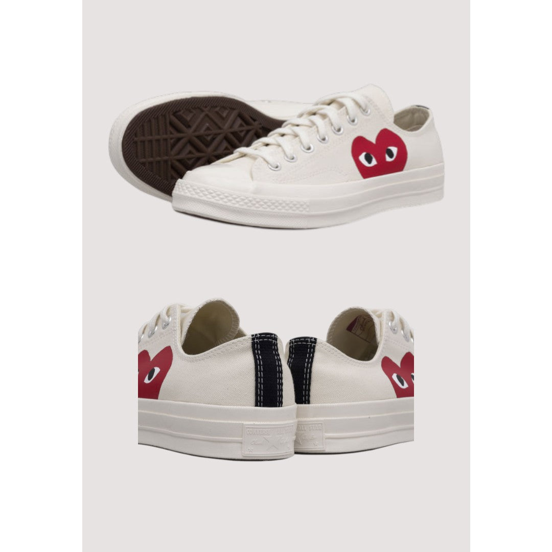 CONVERSE CHUCK TAYLOR 70’s ALL STAR LOW CDG PLAY WHITE