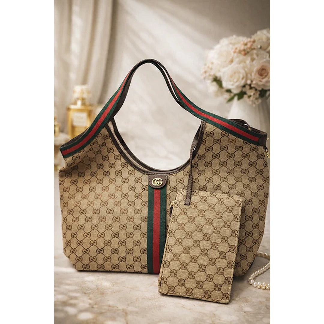 GUCCI GG GIGLIO LARGE SIGNATURE TOTE BAG