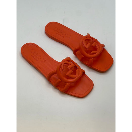 GUCCI INTERLOCKING ORANGE G SLIDE