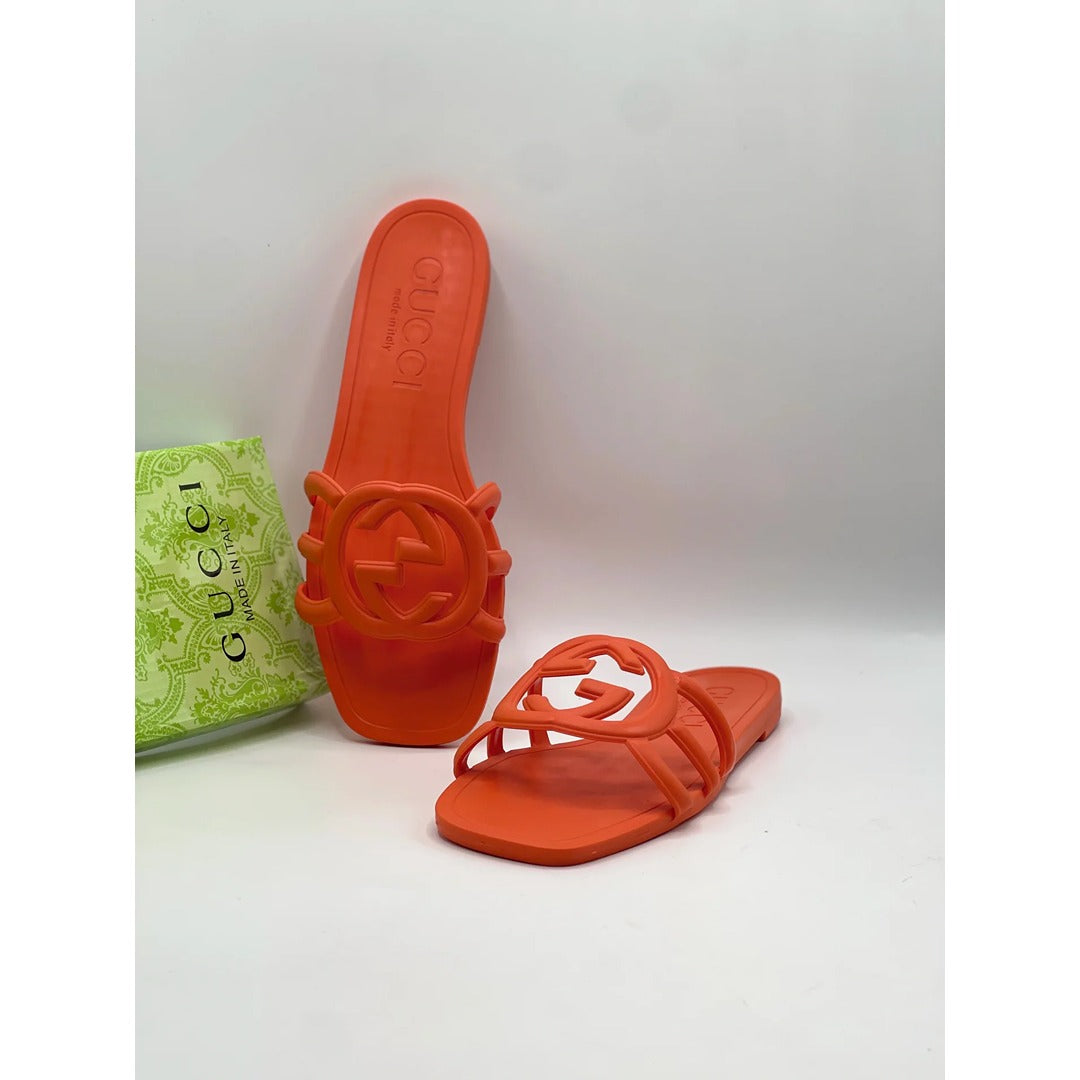 GUCCI INTERLOCKING ORANGE G SLIDE