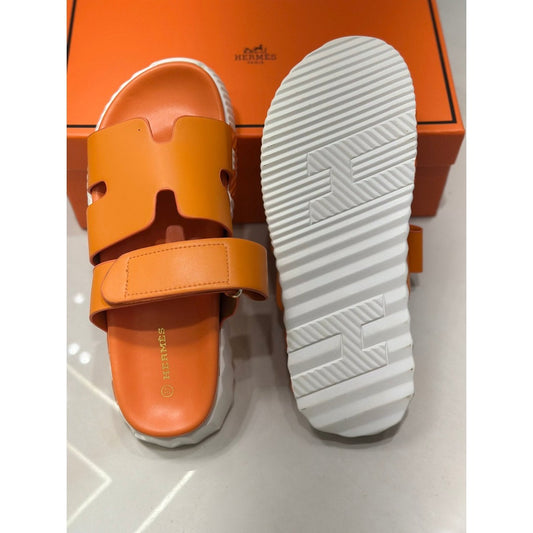 HERMES CHYPRE ORANGE MEDICATED SANDAL