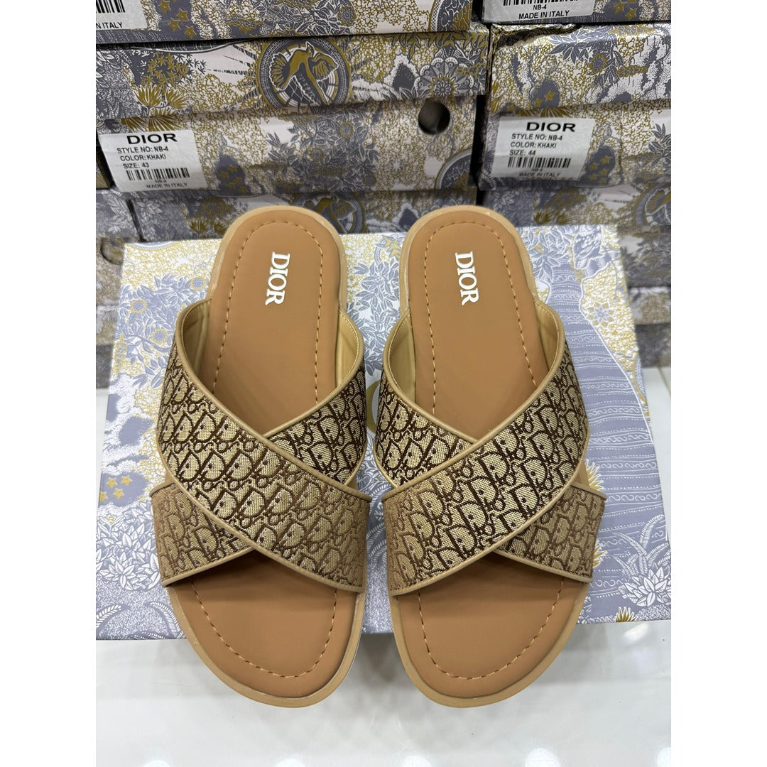 CHRISTIAN DIOR CAMEL OBLIQUE ALIAS SANDAL