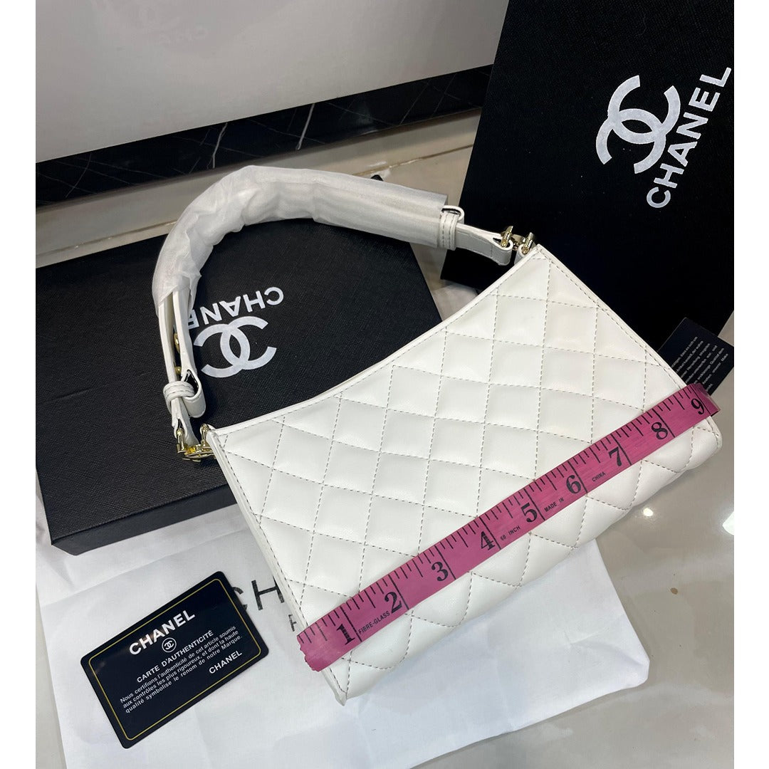CHANEL QUILTED HOBO LEATHER BAG