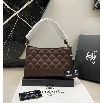 CHANEL QUILTED HOBO LEATHER BAG