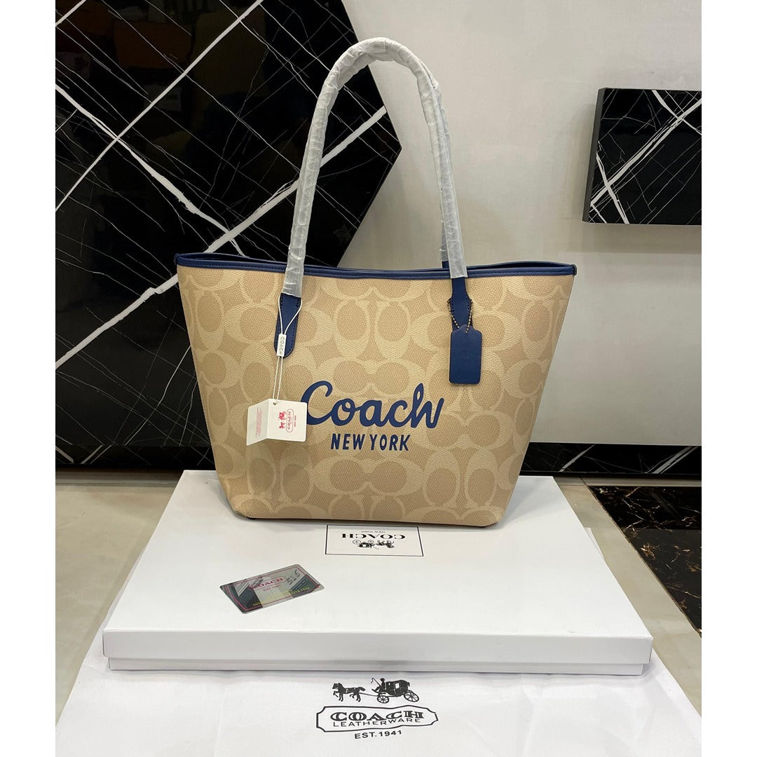 COACH CITY TOTE SIGNATURE CANVAS BAG