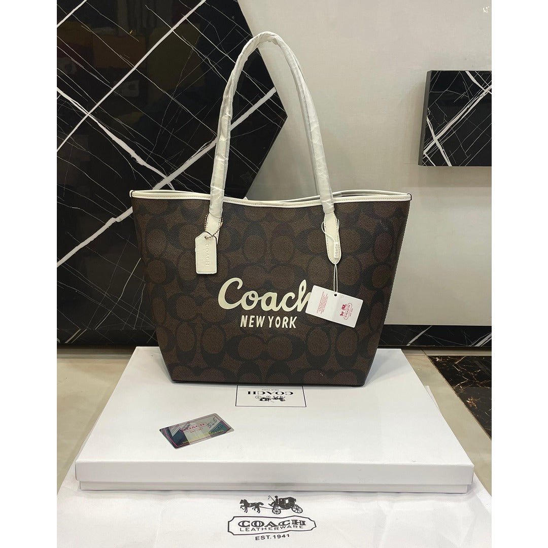 COACH CITY TOTE SIGNATURE CANVAS BAG