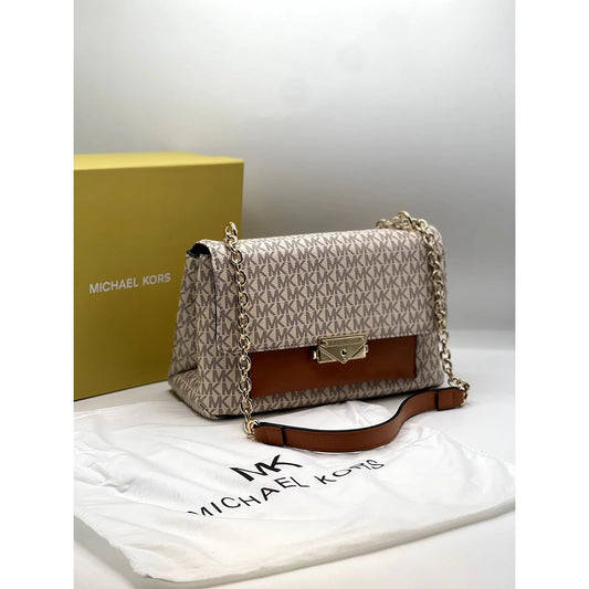 MICHAEL KORS CECE MEDIUM LOGO SHOULDER BAG