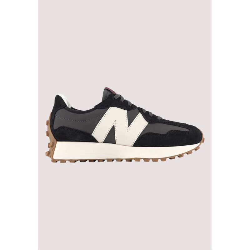 NEW BALANCE 327 BLACK-WHITE AND MINERAL RED