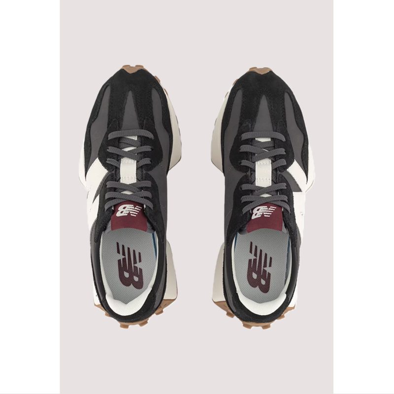 NEW BALANCE 327 BLACK-WHITE AND MINERAL RED