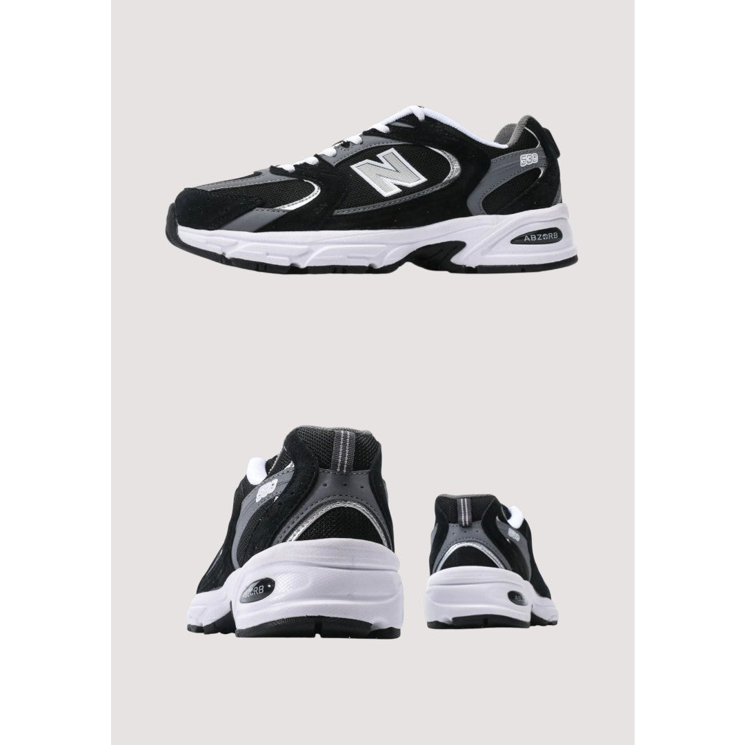 NEW BALANCE 530 BLACK GREY-WHITE ABZORB RUNNING SHOES