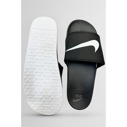 NIKE ALL BLACK-WHITE TICK REBELLION ADELIDE SLIDE
