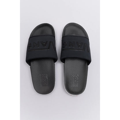 VANS OF THE WALL ALL BLACK LOGO SLIDE