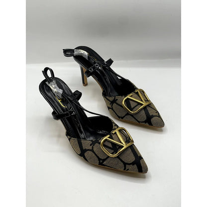 VALENTINO GARAVANI HEEL BEIGE BLACK