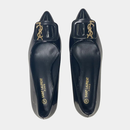 SAINT LAURENT ALL BLACK HEEL