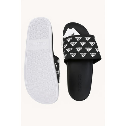 ADIDAS BLACK-WHITE PRINTED SLIDE (PREMIUM QUALITY)