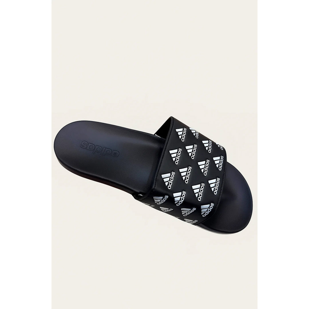 ADIDAS BLACK-WHITE PRINTED SLIDE (PREMIUM QUALITY)