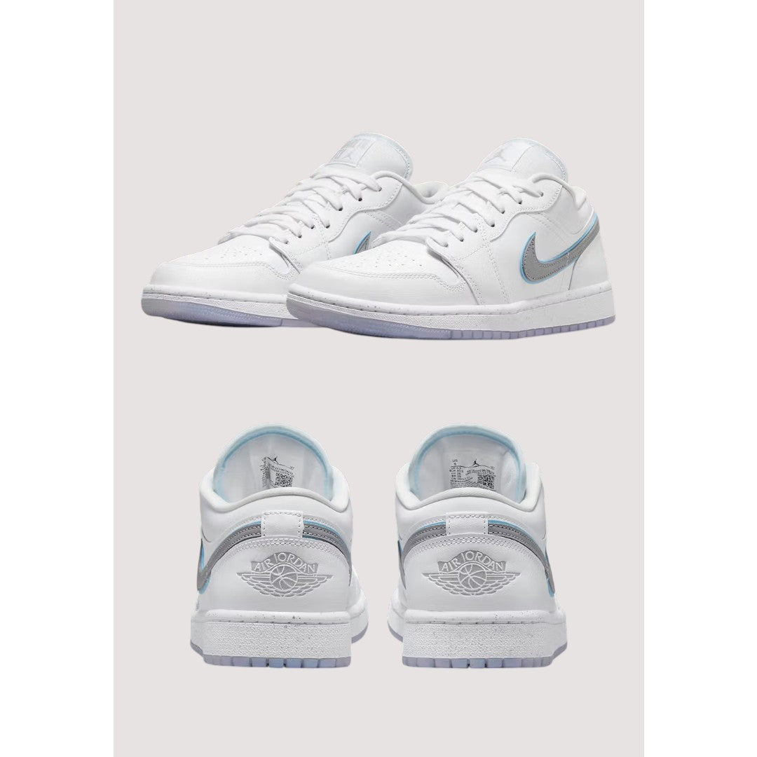 AIR JORDAN 1 LOW DARE TO FLY WHITE GREY REFLECTIVE