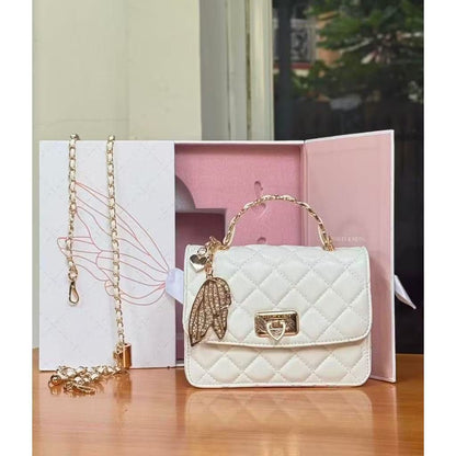 CHARLES & KEITH CRESSIDA QUILTED TOP HANDLE BAG QIXI GIFT SET