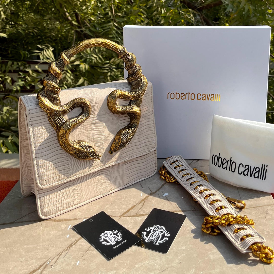 ROBERTO CAVALLI SERPENTINE SNAKE EMBELLISHED