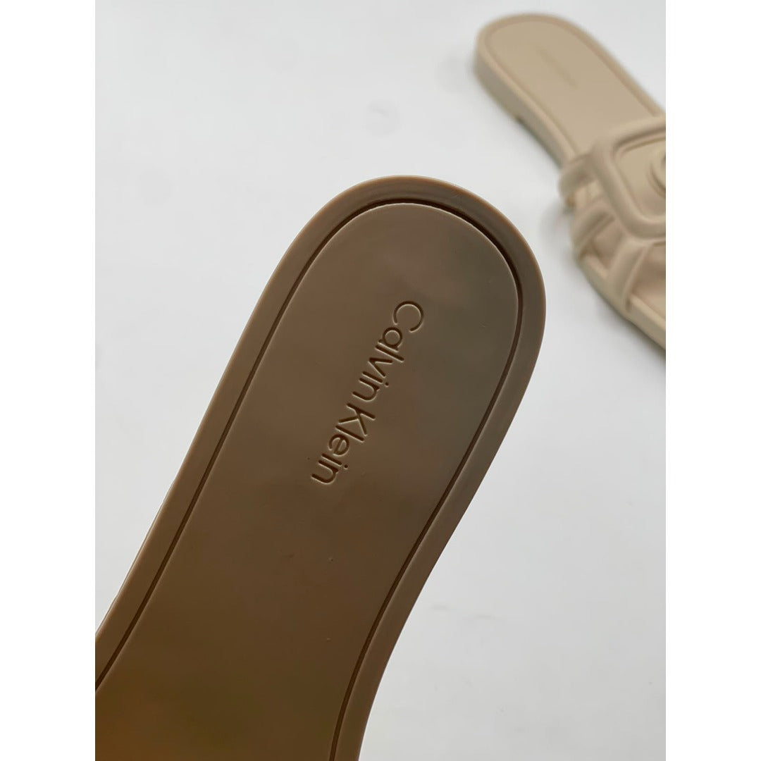 CALVIN KLEIN CK CUT OUT RUBBER SANDAL WITH COLORS