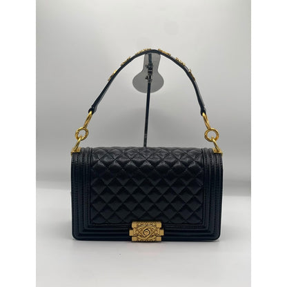 CHANEL LE BOY GOLD SIGNATURE HANDBAG