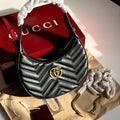 GUCCI GG MARMONT HALF MOON QUILTED BAG