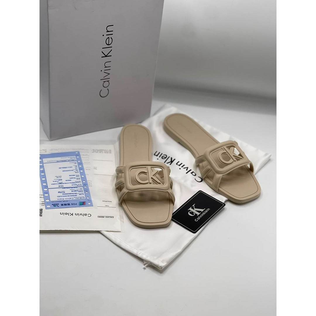 CALVIN KLEIN CK CUT OUT RUBBER SANDAL WITH COLORS