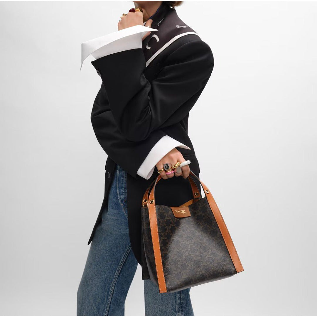 CELINE SMALL CUBE BAG TRIOMPHE CANVAS