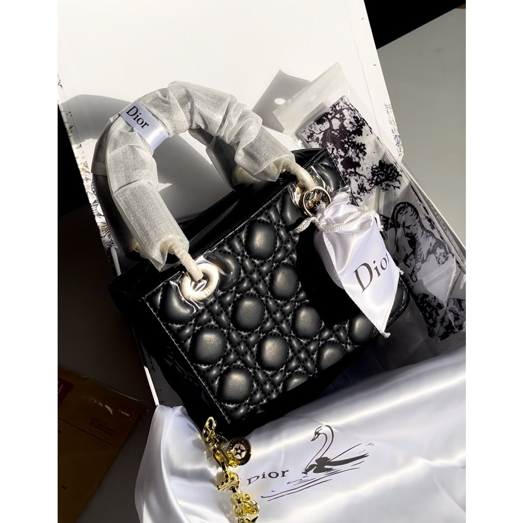 CHRISTIAN LADY DIOR MINI CANNAGE LAMBSKIN