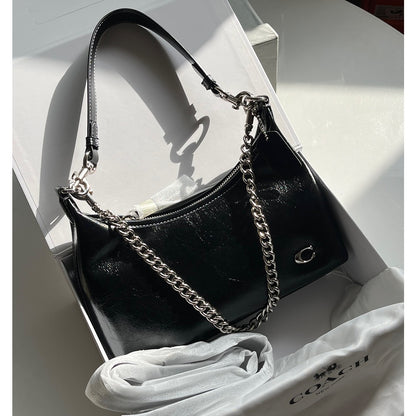 COACH BLACK JULIET SHOULDER BAG 25