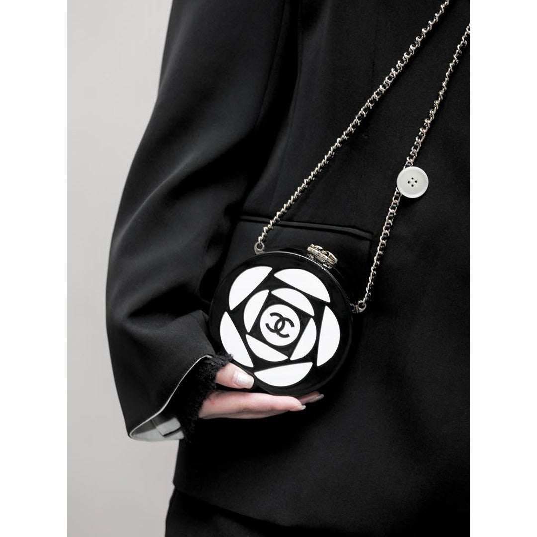 CHANEL CRUISE PLEXI CAMELIA MINI BAG