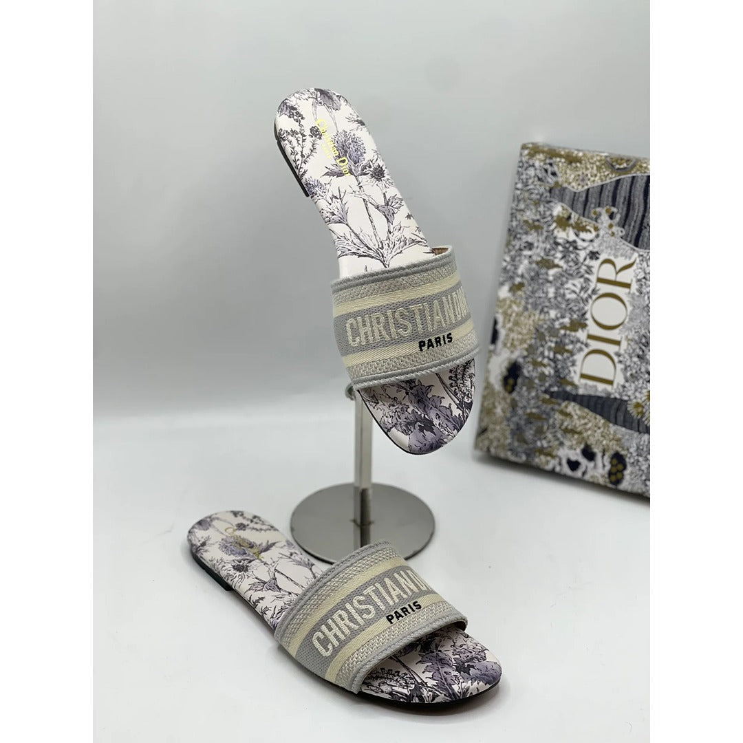 CHRISTIAN DIOR GRAY DWAY SLIDE