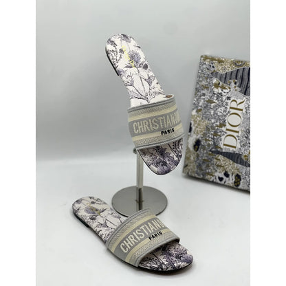 CHRISTIAN DIOR GRAY DWAY SLIDE