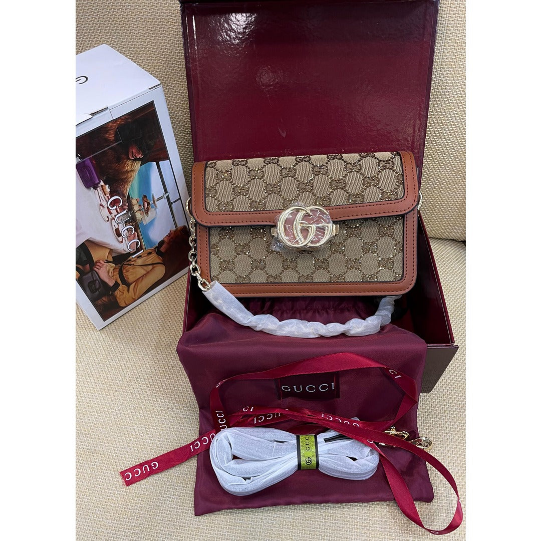 GUCCI GO SMALL GG CANVAS SHOULDER BAG