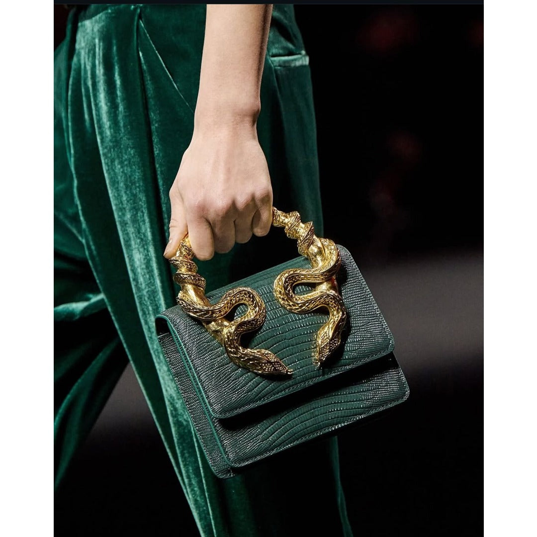 ROBERTO CAVALLI SERPENTINE SNAKE EMBELLISHED