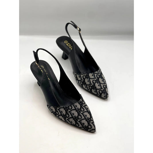 DIOR J’ADIOR SLINGBACK GREY BLACK OBLIQUE