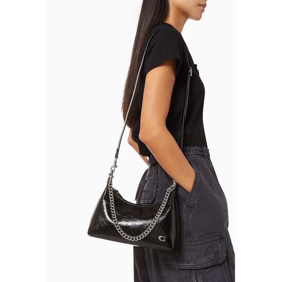 COACH BLACK JULIET SHOULDER BAG 25