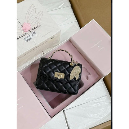 CHARLES & KEITH CRESSIDA QUILTED TOP HANDLE BAG QIXI GIFT SET