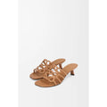 LOEWE PETAL ANAGRAM CAMEL SLIDE CALF SKIN
