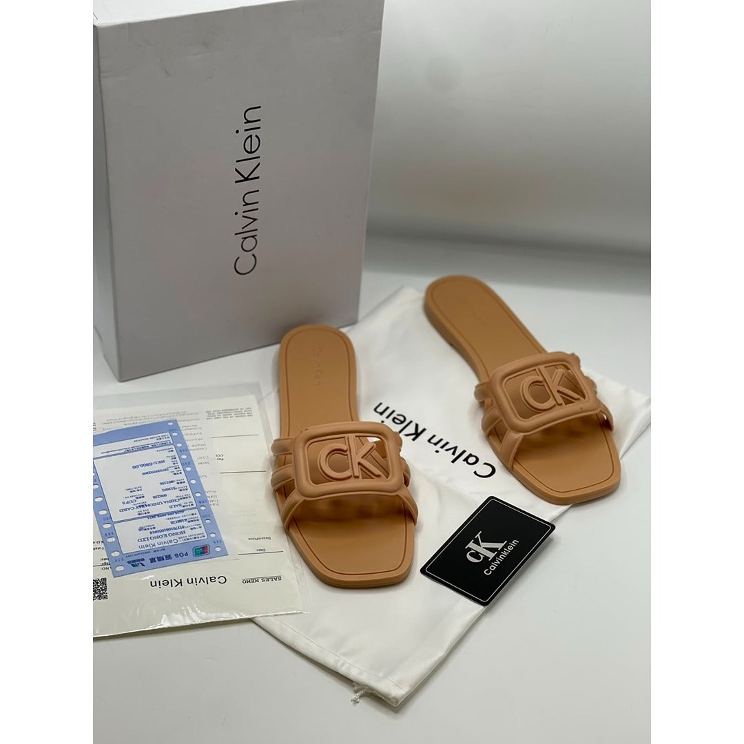 CALVIN KLEIN CK CUT OUT RUBBER SANDAL WITH COLORS