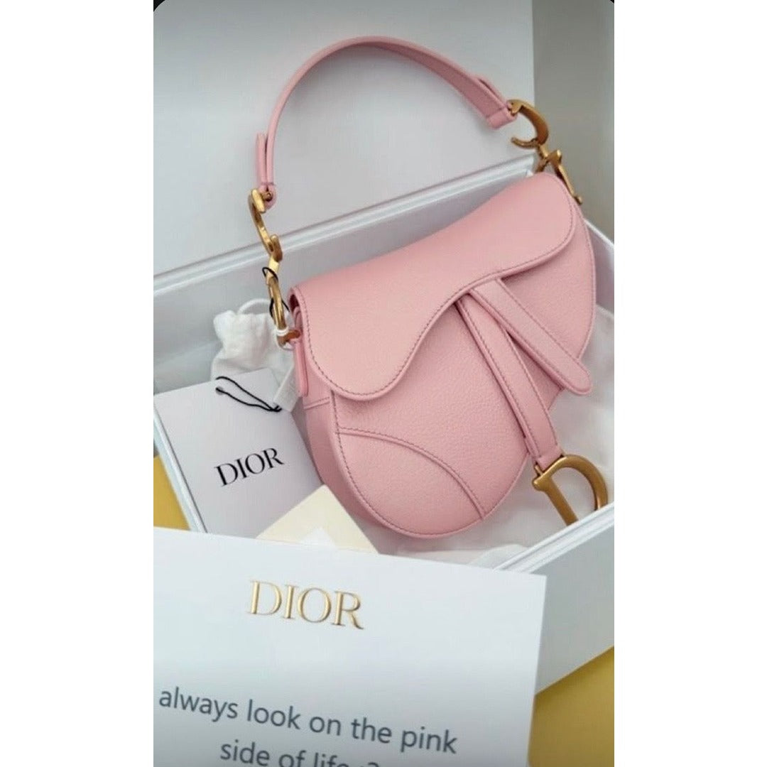 CHRISTIAN DIOR SADDLE LEATHER MINI HANDBAG