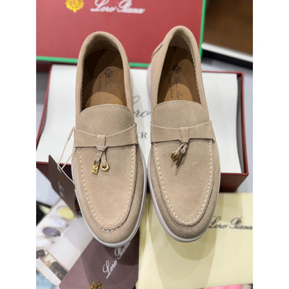 LORO PIANA BEIGE SUMMER WALK CASUAL BALLET LOAFERS