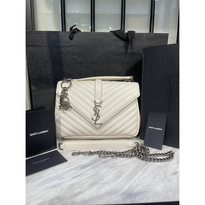 YSL COLLEGE MEDIUM IN QUILTED MONOGRAM