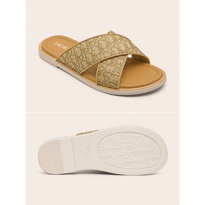 CHRISTIAN DIOR CAMEL OBLIQUE ALIAS SANDAL