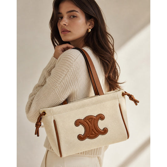 CELINE SMALL CABAS DRAWSTRING CUIR TRIOMPHE