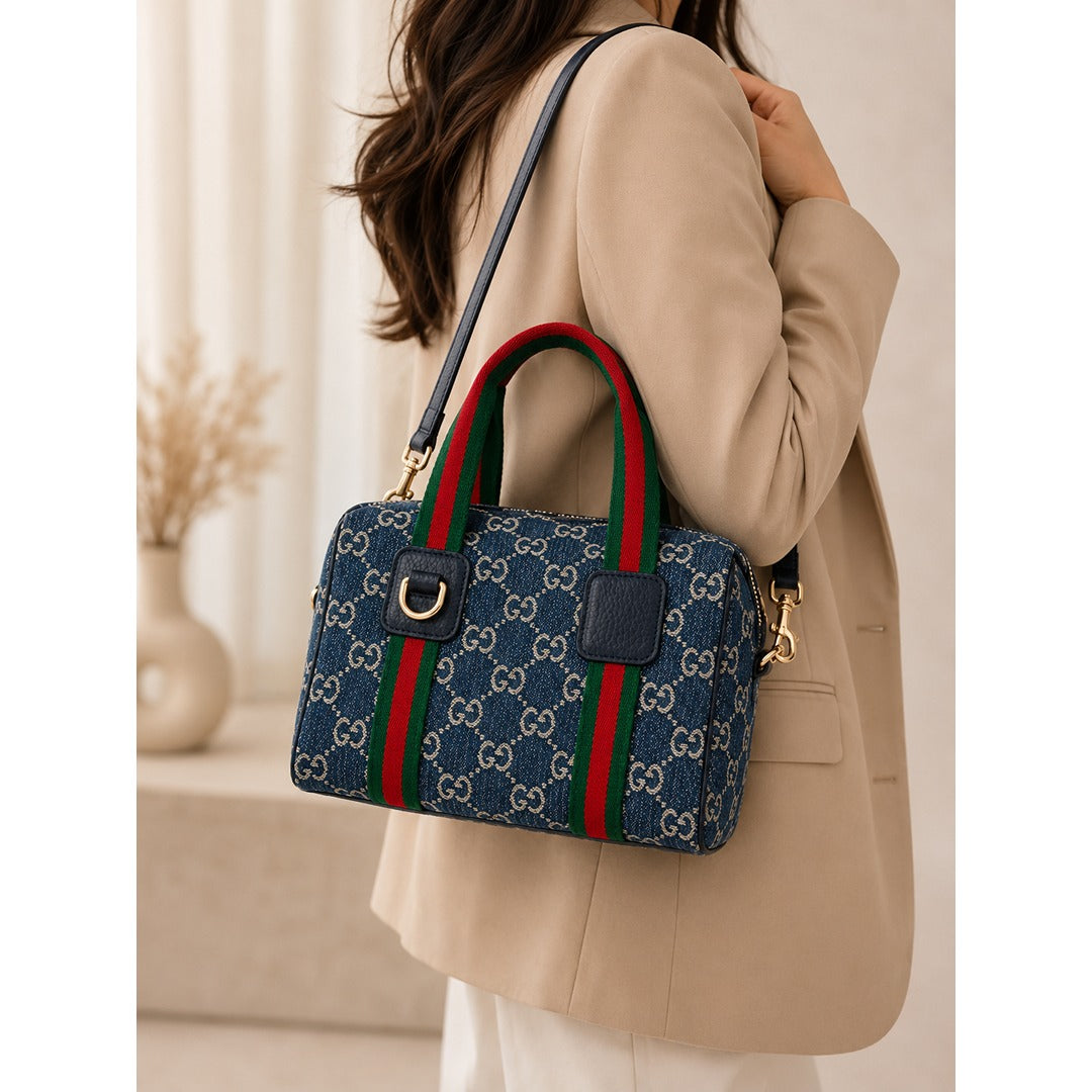 GUCCI MINI GG CANVAS TOP HANDBAG